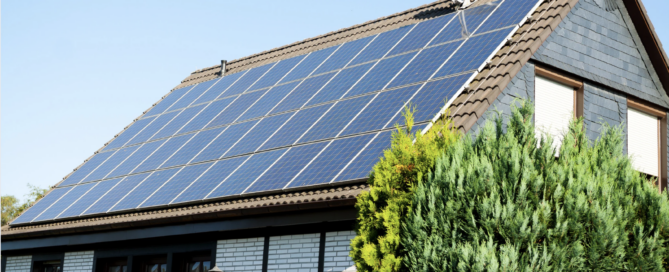 Energy-efficient home with rooftop solar panels installed by Mirasol Solar, promoting sustainable living and lower energy costs.